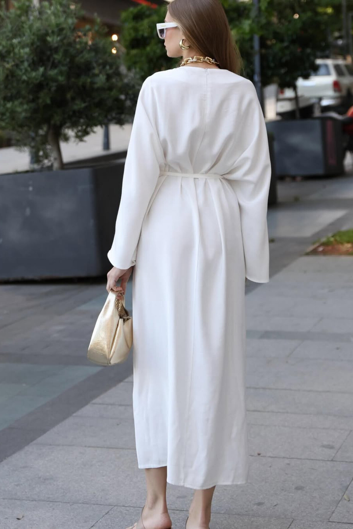 Duru Işık Elbise - Beli Büzgülü, Salaş Kesim, Şık ve Modern Elbise - 2