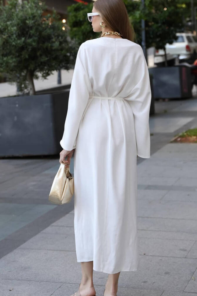 Duru Işık Elbise - Beli Büzgülü, Salaş Kesim, Şık ve Modern Elbise - 2