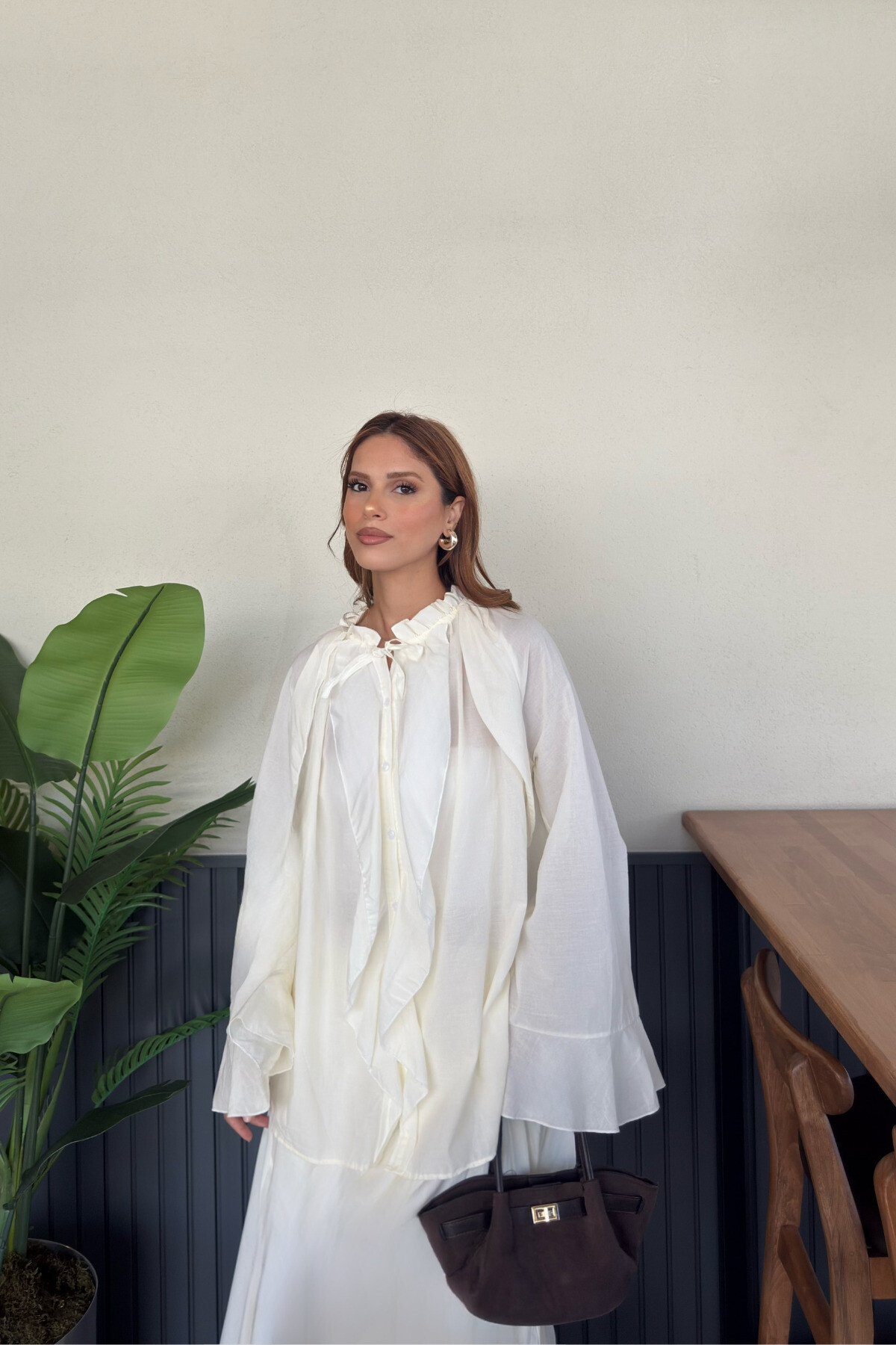 Kadın Fular Detaylı Bohem Şifon Elbise - Rahat ve Şık Günlük Kombin - 11