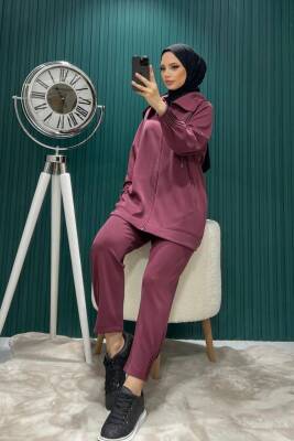 Kadın Oversize Fermuarlı İkili Takım - 3