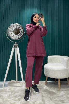 Kadın Oversize Fermuarlı İkili Takım - 4