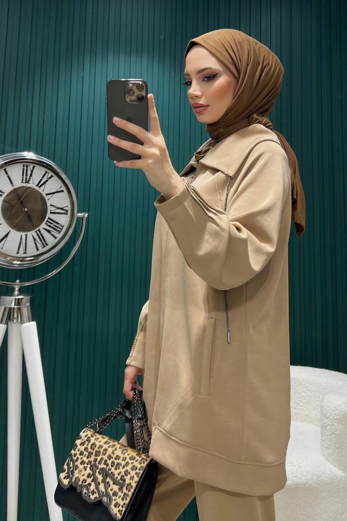 Kadın Oversize Fermuarlı İkili Takım - 2