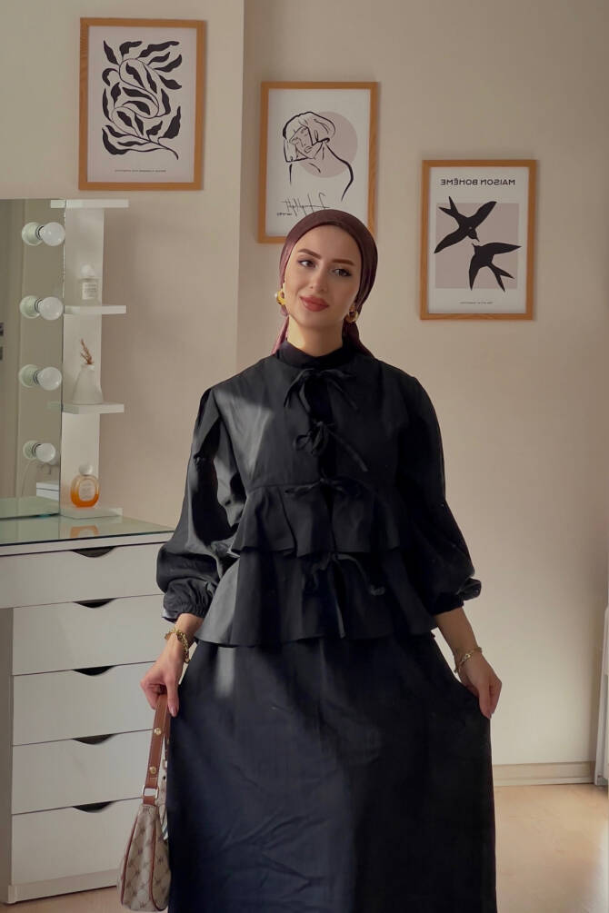 Kadın Elegance Etekli İkili Takım - 7