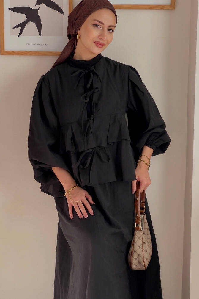 Kadın Elegance Etekli İkili Takım - 9