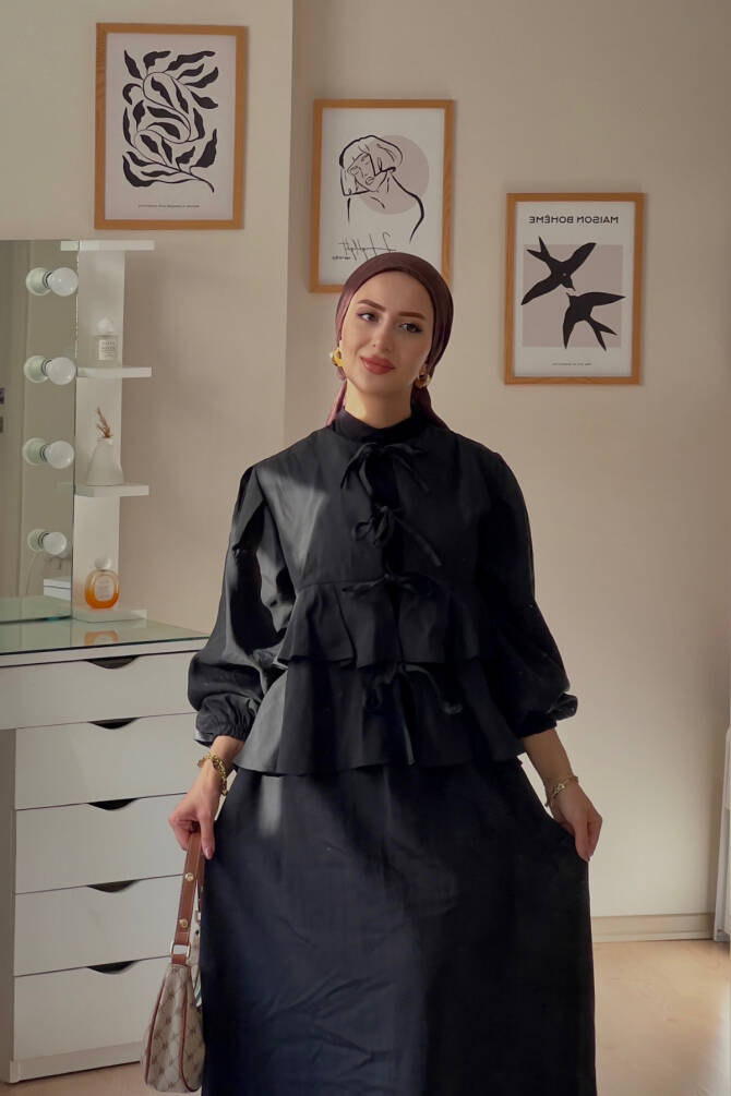 Kadın Elegance Etekli İkili Takım - 10