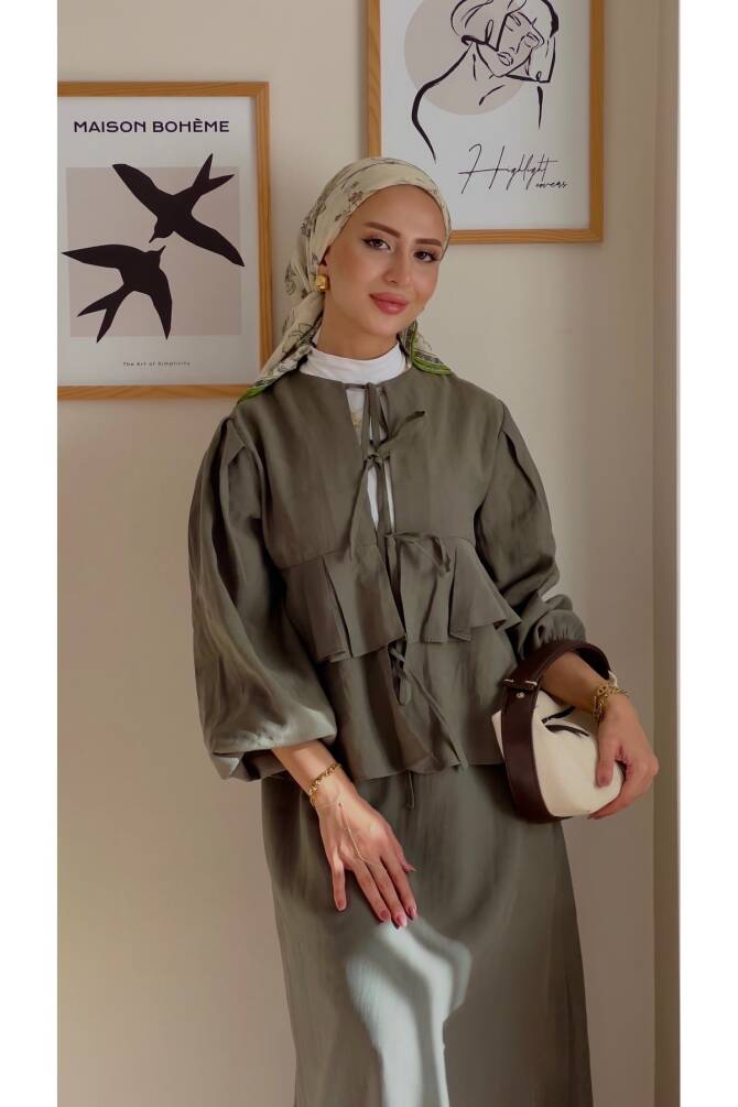 Kadın Elegance Etekli İkili Takım - 3