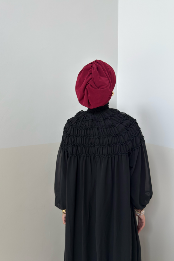 Bordo Pratik ve Şık Hazır Bone - 2
