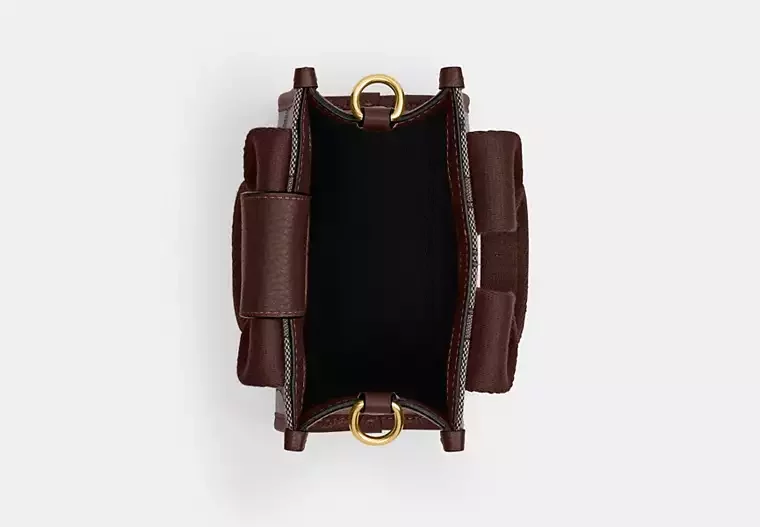 Smith Mini Tote Çanta, İmza Jakarlı Kumaş - 15