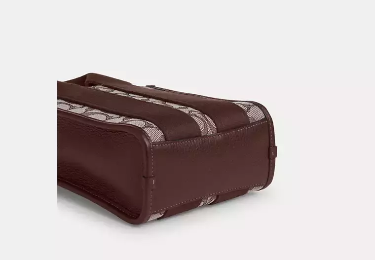 Smith Mini Tote Çanta, İmza Jakarlı Kumaş - 16