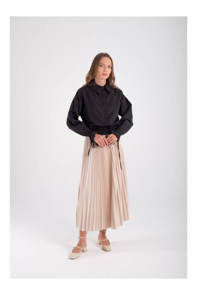 Zarif ve Şık Piliseli Midi Etek – Günlük ve Özel Gün Kombinleri İçin - 1