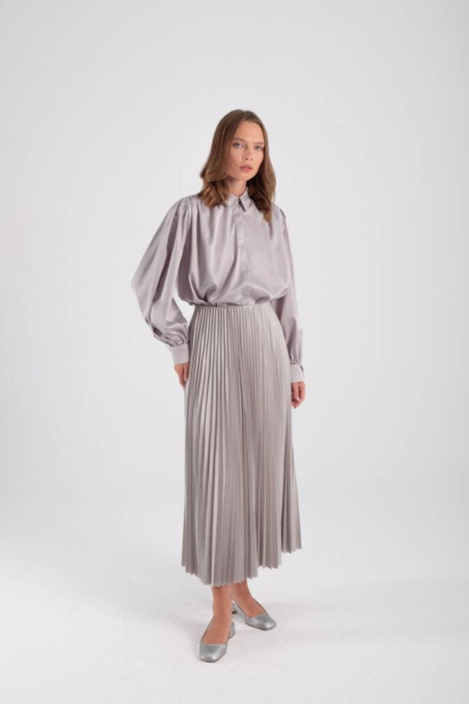 Zarif ve Şık Piliseli Midi Etek – Günlük ve Özel Gün Kombinleri İçin - 1